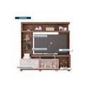 Ver imagem 4 de Rack Bancada C/ Painel P/ Tv até 70 Pol Formosa Nicho e Pés 210x207cm Freijo/off White - Caemmun