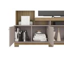Ver imagem 6 de Rack Bancada C/ Painel P/ Tv até 70 Pol Formosa Nicho e Pés 210x207cm Freijo/off White - Caemmun