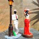 Ver imagem 2 de Zé Pelintra no Poste e Maria Malandra Imagem em Resina