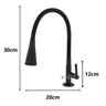 Torneira Gourmet Cozinha Bancada Tubo Flexível 2 Jatos Preta - 6