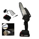 Ver imagem 1 de Mini Motosserra Eletrica 48v 6 Polegadas Bateria Recarregavel sem Fio Potente Corta Lenha Arvore Gal