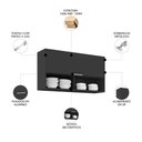 Ver imagem 4 de Armário de Cozinha Aéreo 100cm Pérola Z34 Preto - Mpozenato