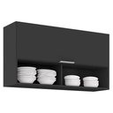 Ver imagem 1 de Armário de Cozinha Aéreo 100cm Pérola Z34 Preto - Mpozenato