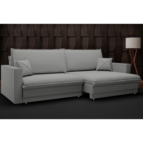 Sofá Tango 1,80M Sem Caixa, Retrátil e Reclinável Velosuede Grafite - Netsofás