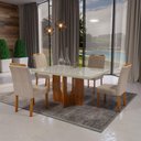 Ver imagem 1 de Sala de Jantar 130x90 4 Cadeiras Roma Bom Pastor