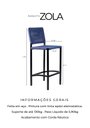 Ver imagem 5 de Banqueta Preta Corda Náutica Azul - Kit 8 – Gourmet, Varanda e Living