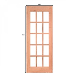 Porta de Madeira Folha 210cmx90cmx3cm PE15 Esel - 3