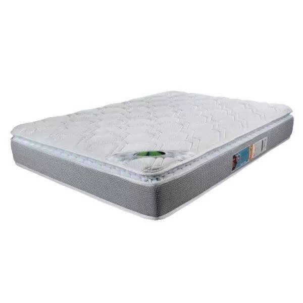 Colchão Casal Masterpocket One Side Luckspuma Maxi Life + Cama Box com Baú Casal 138x188:branco - 2