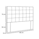 Ver imagem 2 de Cabeceira Cama Box Solteiro 90 Cm Verona Veludo S04 Cor Cinza