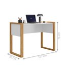 Ver imagem 4 de Mesa para Computador Noa Home Office para Estudo Branco MDF MDP 107,5cm Qmovi