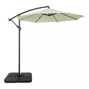 Ver imagem 1 de Ombrelone Articulado Guarda Sol de Praia Jardim Lateral 3 Metros Base 60l Cinza Rm Decor