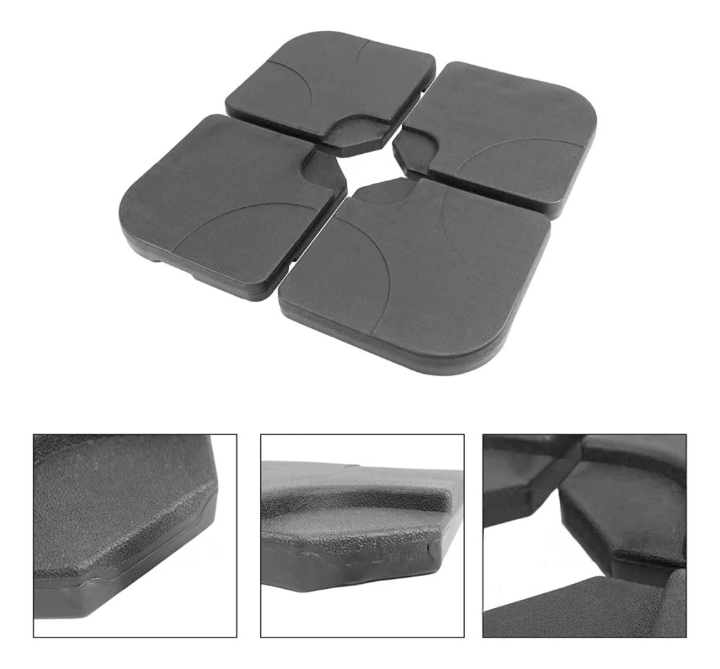 Ombrelone Articulado Guarda Sol de Praia Jardim Lateral 3 Metros Base 60l Cinza Rm Decor - 4