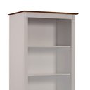 Ver imagem 2 de Estante para Livros 3 Prateleiras 1 Gaveta Pés Luis Xv 60201 Linz Móveis - Off White/imbuia