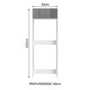 Ver imagem 4 de Porta Geladeira Madesa Lux 1 Porta Basculante Branco Cinza