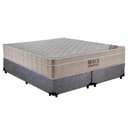 Ver imagem 1 de Cama Box Casal Suede Bipartido + Colchão Ortobom Airtech Molas Ensacadas 138x188x65 Cor:cinza