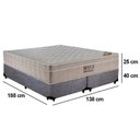 Ver imagem 3 de Cama Box Casal Suede Bipartido + Colchão Ortobom Airtech Molas Ensacadas 138x188x65 Cor:cinza