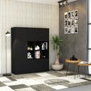 Ver imagem 2 de Armário Alto com Nichos e 05 Portas 161,5x135x42cm Wlan135 Preto Ônix