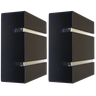 Kit 2 Luminárias Externas de Parede Slim 2 Focos Soquete G9:preto/liso/110/220 - 1