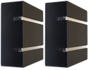 Ver imagem 1 de Kit 2 Luminárias Externas de Parede Slim 2 Focos Soquete G9:preto/liso/110/220