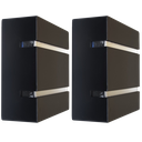 Ver imagem 1 de Kit 2 Luminárias Externas de Parede Slim 2 Focos Soquete G9:preto/liso/110/220