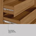 Ver mais imagens de Guarda-roupa Casal Dalila 3 Portas 4 Gavetas 100% Mdf com Espelho Flex Cinamon/off-white - Demóbile
