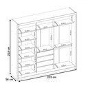 Ver imagem 6 de Guarda-roupa Casal Dalila 3 Portas 4 Gavetas 100% Mdf com Espelho Flex Cinamon/off-white - Demóbile