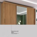Ver imagem 7 de Guarda-roupa Casal Dalila 3 Portas 4 Gavetas 100% Mdf com Espelho Flex Cinamon/off-white - Demóbile