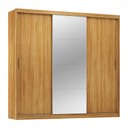 Ver imagem 4 de Guarda-roupa Casal Dalila 3 Portas 4 Gavetas 100% Mdf com Espelho Flex Cinamon/off-white - Demóbile