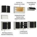 Ver imagem 7 de Armário de Cozinha Completa 280cm Branco/Preto Genova Madesa 04