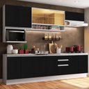 Ver imagem 3 de Armário de Cozinha Completa 280cm Branco/Preto Genova Madesa 04