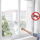 Ver imagem 2 de Tela Mosquiteira Janela Velcro Ajustável Anti Inseto 125x155