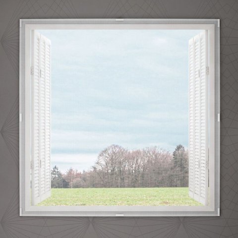 Tela Mosquiteira Janela Velcro Ajustável Anti Inseto 125x155