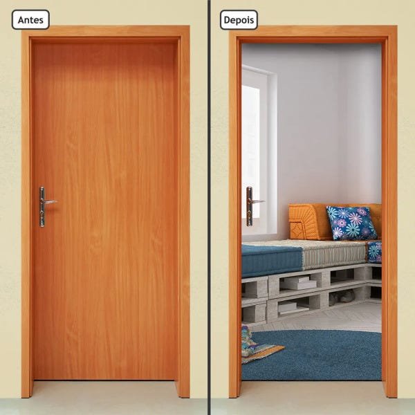 Adesivo Decorativo de Porta - Sala - 1270cnpt - 1