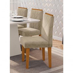 Kit De Mesa 1,60M 6 Cad Off White/Ypê/Animalle Marrom - 2