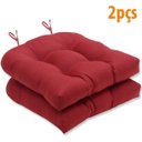 Ver imagem 1 de Almofada Para Assento Futton Solid 40x40cm Vermelho 2Pçs