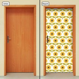 Adesivo Decorativo de Porta - Girassol - 1350cnpt - 1 Adesivo Decorativo de Porta - Girassol - 1350cnpt - 1