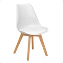Ver imagem 6 de Conjunto 12 Cadeiras de Jantar Eames Wood Leda Design Estofada - Branco