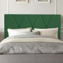 Ver imagem 3 de Cabeceira Estofada King 195CM Jade Suede Verde - D A DECOR D&A Decor