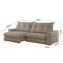 Ver imagem 6 de Sofá Argo Veludo 02 Módulos 80 Cm B25cm Meu Sofá Online B002 Veludo Capuccino