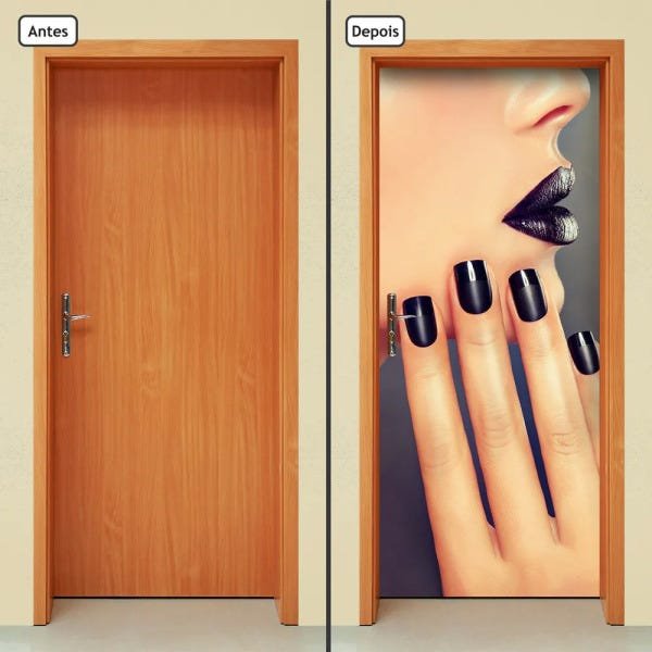 Adesivo Decorativo de Porta - Salão de Beleza - 1082cnpt - 1