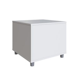 Mesa de Cabeceira Casinha para Pet 45cm com Almofada Branco Pet003 Completa Móveis - 6