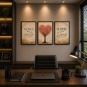 Ver imagem 4 de Kit 3 Quadros Decorativos Nunca Foi Sorte Sempre Foi Deus:Preto