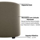 Ver imagem 4 de Puff Redondo Copenhage Veludo Maserati Milani Store Marrom Claro