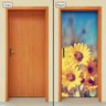 Adesivo Decorativo de Porta - Girassol - Flor - 463cnpt - 1