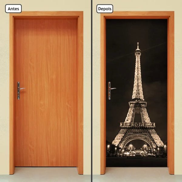 Adesivo Decorativo de Porta - Torre Eiffel - 366cnpt - 1