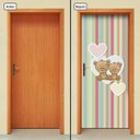 Ver imagem 1 de Adesivo Decorativo de Porta - Ursinhos - Infantil - 277cnpt