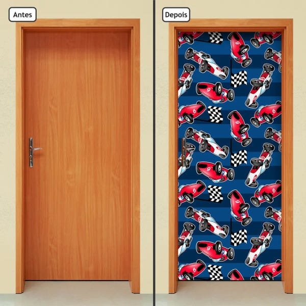 Adesivo Decorativo de Porta - Corrida - Infantil - 1711cnpt - 1