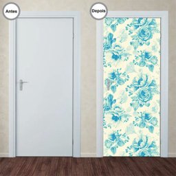 Adesivo Decorativo de Porta - Flores - 240pt - 1