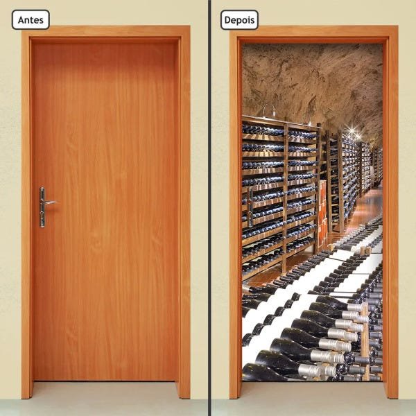Adesivo Decorativo de Porta - Adega - 653cnpt - 1