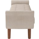Ver imagem 4 de Puff Recamier Decorativo com Pés em Madeira 140 cm Itália P05 Linho Creme - Lyam Decor
